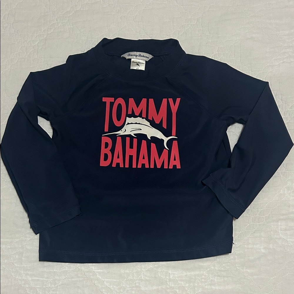 Tommy Bahama Dark Blue Long Sleeve with Red Logo